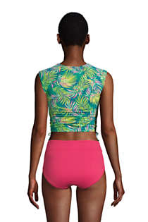 Women's Chlorine Resistant Adjustable Cap Sleeve Bikini Top Swimsuit, Back