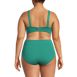 Women's Plus Size Chlorine Resistant Twist Front Underwire Bikini Swimsuit Top Adjustable Straps, Back