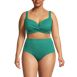 Women's Plus Size Chlorine Resistant Twist Front Underwire Bikini Swimsuit Top Adjustable Straps, Front