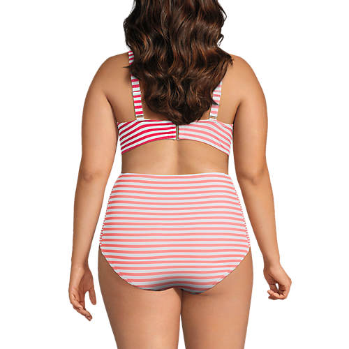 Women's Plus Size Chlorine Resistant Twist Front Underwire Bikini Swimsuit Top - Secondary
