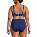 Women's Plus Size DD-Cup Chlorine Resistant Twist Underwire Bikini Swimsuit Top Adjustable Straps, Back