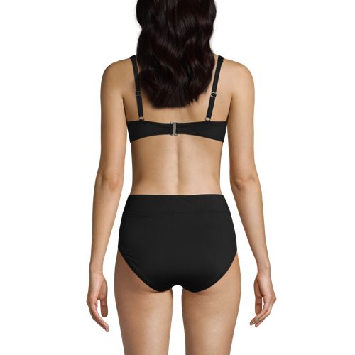 Women's Chlorine Resistant Twist Front Underwire Bikini Swimsuit Top , Back