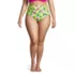 Women's Plus Size Chlorine Resistant Twist Front Retro High Waisted Bikini Bottoms, Front