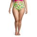 Women's Plus Size Chlorine Resistant Twist Front Retro High Waisted Bikini Bottoms, Front