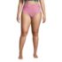 Women's Plus Size Chlorine Resistant Twist Front Retro High Waisted Bikini Bottoms, Front