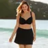 Women's Plus Size Tummy Control Swim Skirt , alternative image