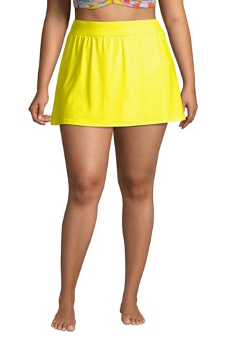 plus size tummy control swim skirt