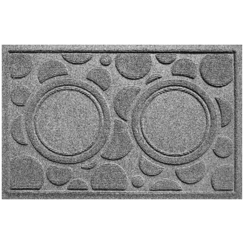 Matterly Waterhog® Dots Dog Bowl Mat, Front