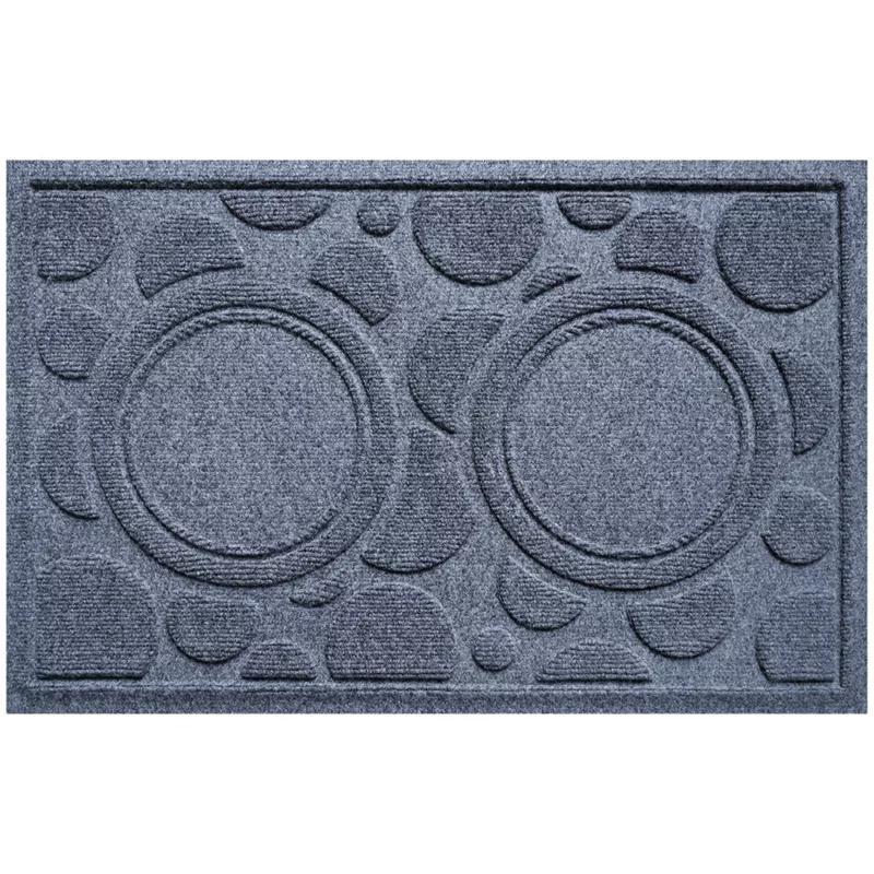 Matterly Waterhog® Dots Dog Bowl Mat, Front