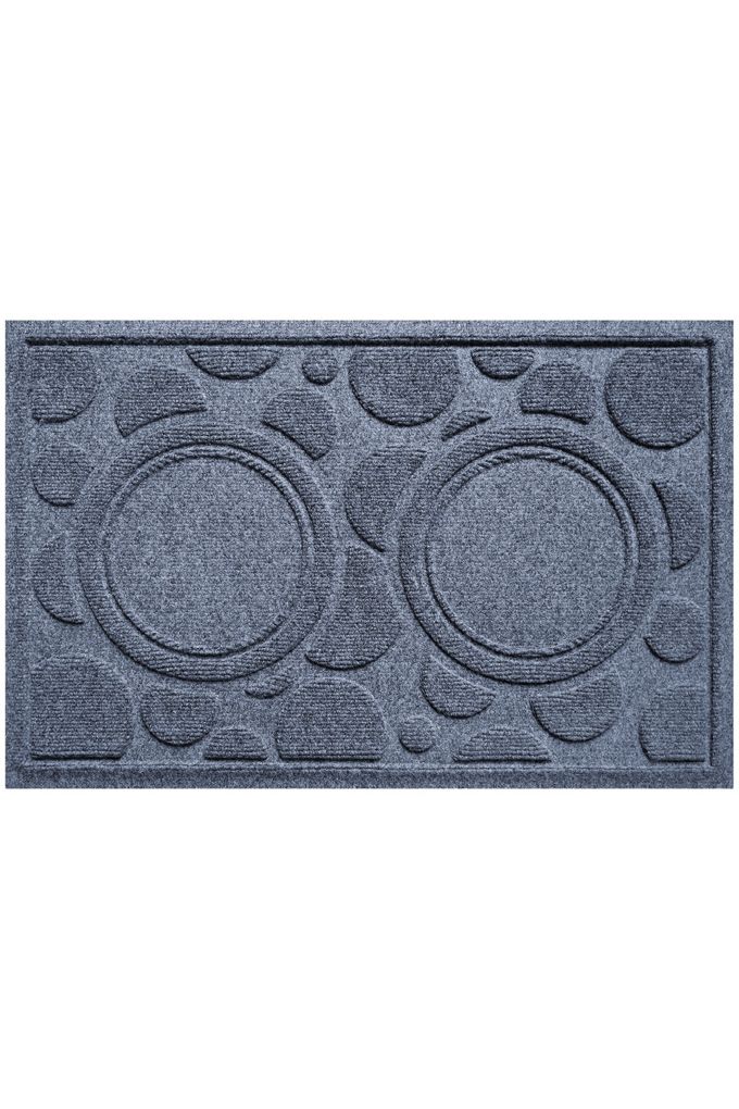 Matterly Waterhog Dots Dog Bowl Mat - Lands' End - Blue