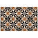 Bungalow Flooring Skid Resistant Floral Mosaic Floor Mat, Front