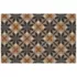 Matterly Skid Resistant Floral Mosaic Floor Mat, Front