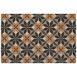 Matterly Skid Resistant Floral Mosaic Floor Mat, Front