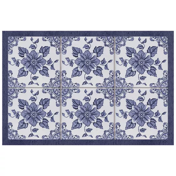 Matterly Skid Resistant Floral Floor Mat - primary