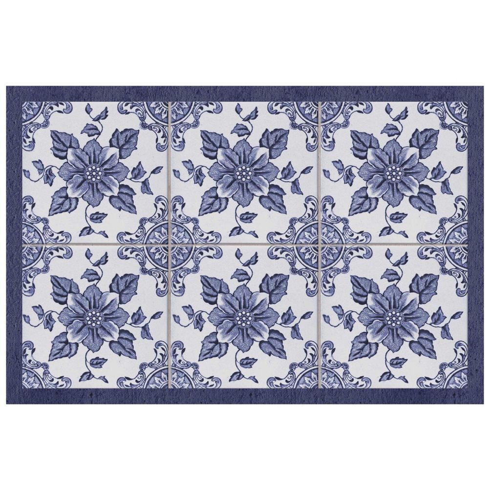 モチーフ Matterly Skid Resistant Floral Floor Mat | Lands' End