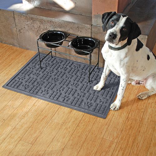 Bungalow Flooring Waterblock Dots Dog Bowl Mat