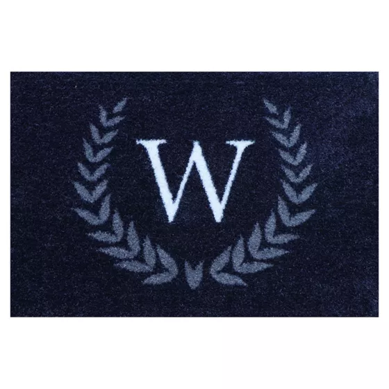 Matterly Monogrammed Laurel Wreath Doormat - primary