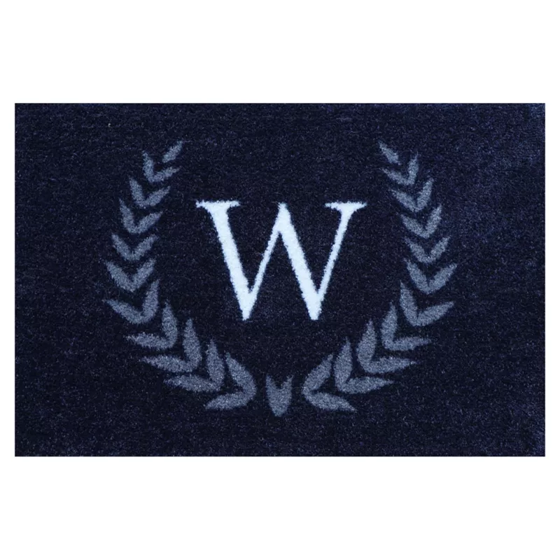 Matterly Monogrammed Laurel Wreath Doormat - Standard, Front
