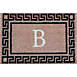 Bungalow Flooring Monogrammed Greek Key Doormat, Front
