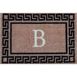 Matterly Monogrammed Greek Key Doormat 22" x 34", Front