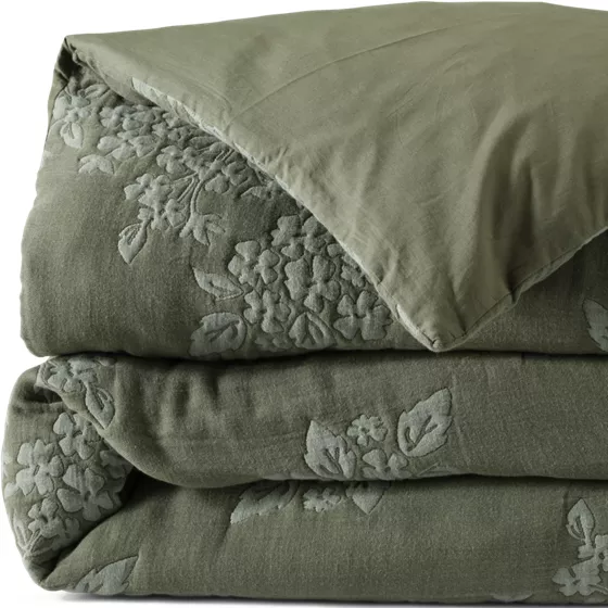 Cotton Matelasse Duvet Bed Cover and Sham - primary
