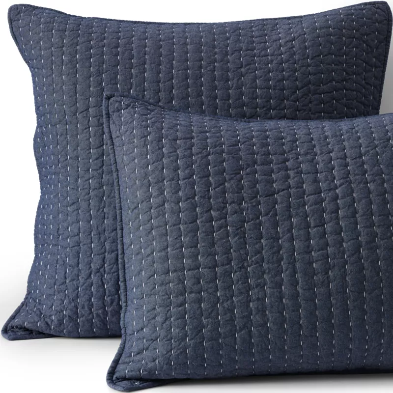 Seed Stitch Quilted Pillow Sham, Front