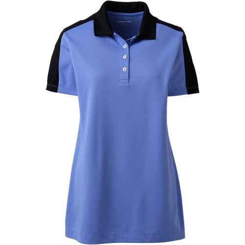 Women's Short Sleeve Color Block Polyester Polo Shirt