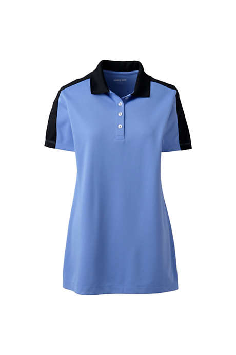 Women's Short Sleeve Color Block Polyester Polo Shirt