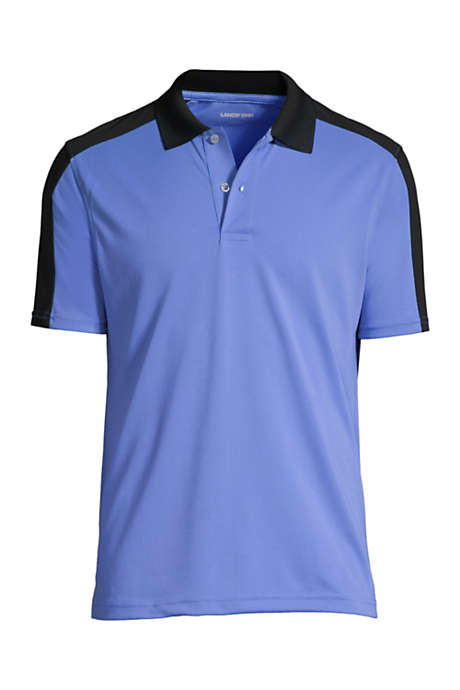 Men's Short Sleeve Color Block Polyester Polo Shirt