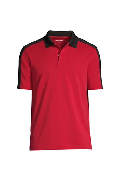 Men's Short Sleeve Color Block Polyester Polo Shirt