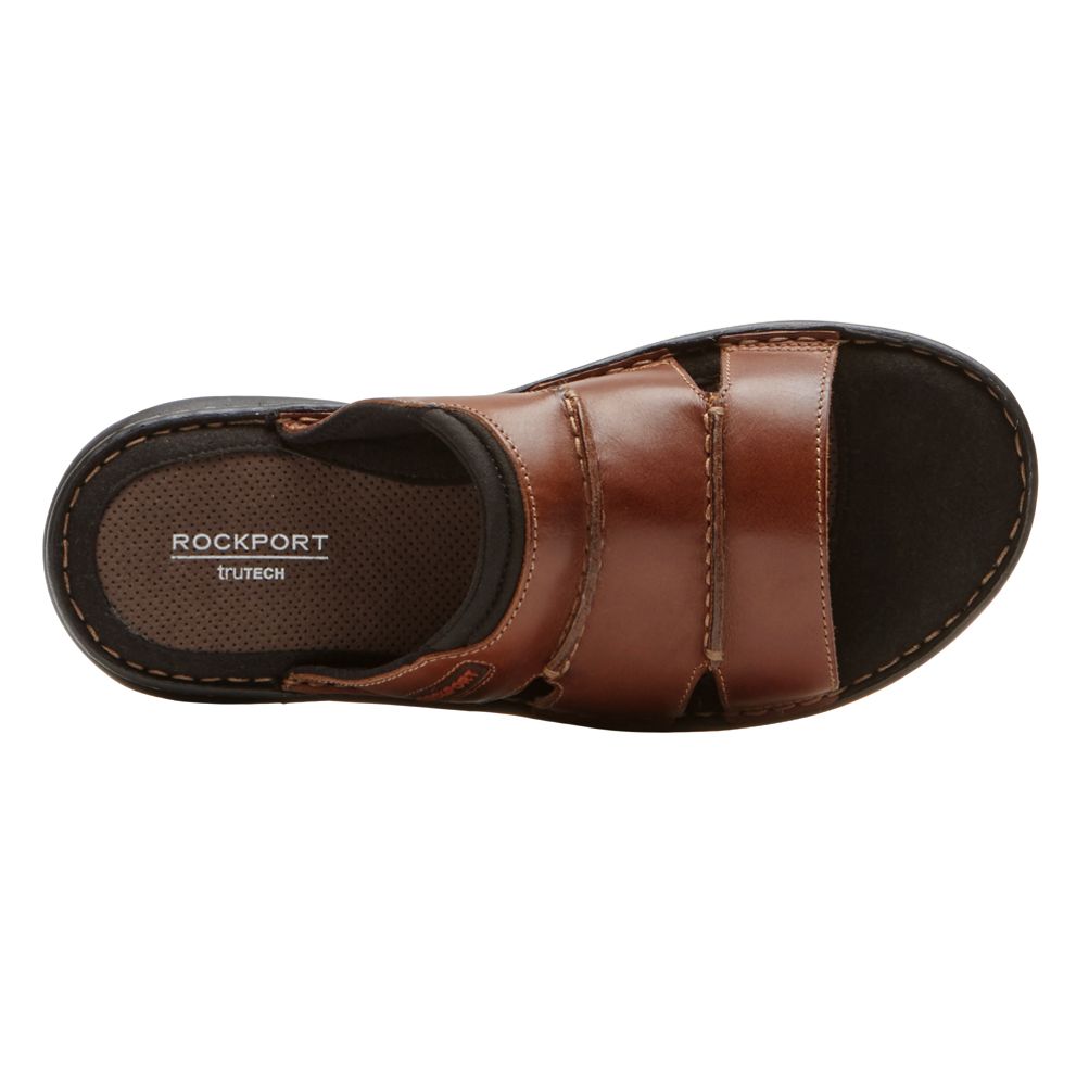 Rockport Men's Darwyn Leather Slide Sandals | Lands'