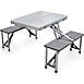 Picnic Time Aluminum Portable Picnic Table With Seats, Front