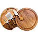 Picnic Time Wooden Brie Cheese Cutting Board With Tools, Front