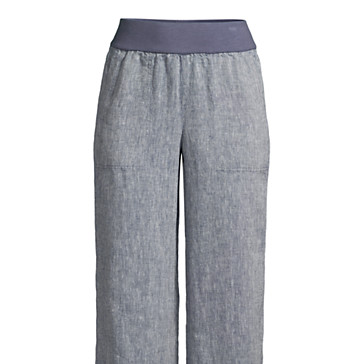 Pantalon Large en Lin Taille Haute, Femme Stature Standard image number 8