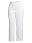 Pantalon Large en Lin Taille Haute, Femme Stature Standard image number 8