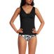 Women's Chlorine Resistant Tummy Control Grecian Tankini Swimsuit Top Adjustable Straps, Front