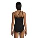 Women's Long Chlorine Resistant Tummy Control One Shoulder One Piece Swimsuit Adjustable Strap, Back