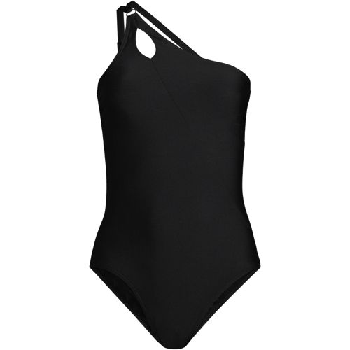 LANDS' END 12P, 16P Tummy Control V-neck Twist Front Swimsuit NWT $106