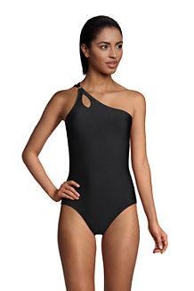 Women's Chlorine Resistant One-shoulder Control Swimsuit 