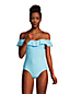 Women's Chlorine Resistant Off The Shoulder Ruffle Swimsuit