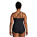 Women's Plus Size Chlorine Resistant Tummy Control One Shoulder One Piece Swimsuit Adjustable Strap, Back