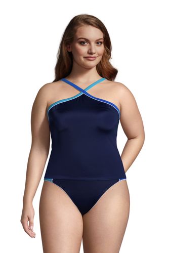 Plus Size High Neck Tankini Tops