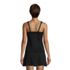 Women's Paisley Texture Chlorine Resistant Square Neck Underwire Tankini Top Swimsuit, Back