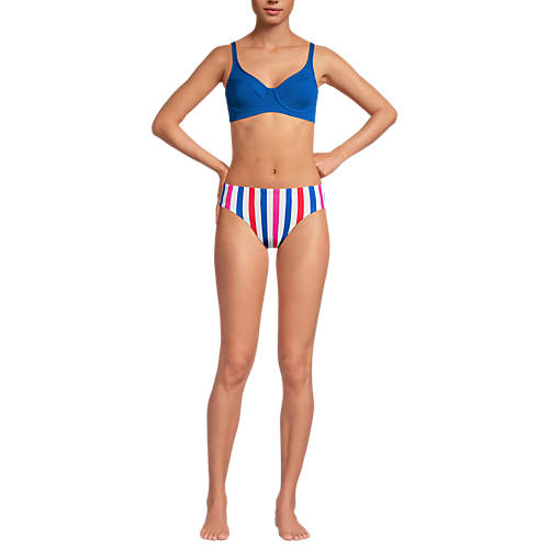 Women's Chlorine Resistant Reversible Bra Sized Underwire Bikini Top Swimsuit - Secondary