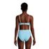 Women's DD-Cup Chlorine Resistant Twist Underwire Bikini Top Swimsuit Adjustable Straps Seersucker, Back