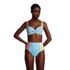 Women's DD-Cup Chlorine Resistant Twist Underwire Bikini Top Swimsuit Adjustable Straps Seersucker, Front