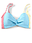 Seersucker-Bikinitop CHLORRESISTENT Colorblock Gemustert für Damen in D-Cup