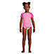 Girls Short Sleeve 3 Piece UPF 50 Swimsuit Rash Guard Set, alternative image