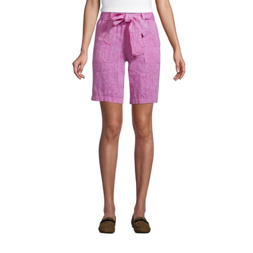 Women's Pure Linen Pull-on Shorts