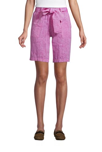 Bermuda En Lin Taille Haute Femme Lands End